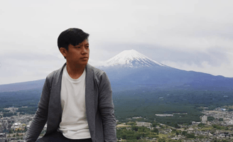 Mount Fuji from peak of Mount Tenjo