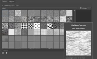 Paleta de texturas do Krita