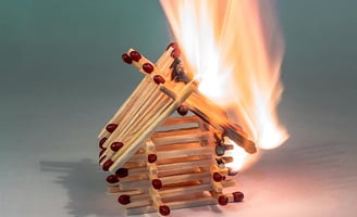 Matches on fire