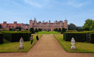 Blickling estate with garden in the forefront