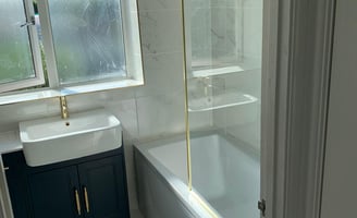 Modern bathroom renovation completed by trusted plumbers in Worcester