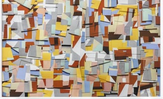 Obra abstrata Vik Muniz