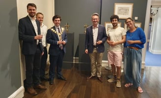 BYRGA GENIHT James and James at the Shrewsbury Art Trail, joined by artists, curators and the Mayor