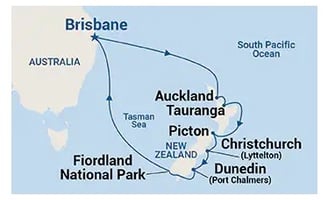 Cruise from Brisbane to New Zealand with Princes Cruises Australia