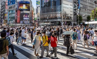Famous Shibuya Crossing. landmark in Tokyo