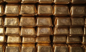 shiny gold bar pallet