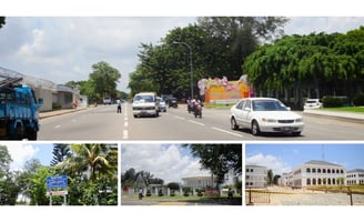 Destaques na Independence Avenue, Colombo, Sri Lanka.