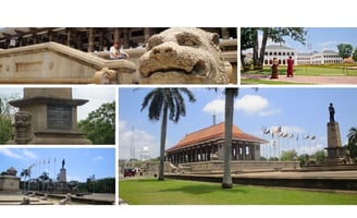 Autora no Memorial Independence Hall em Colombo, Sri Lanka.