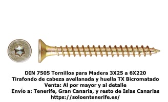 Tornillo para Madera Index TP-TO B 7505
