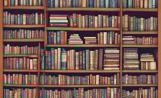 A close-up view of a bookshelf showing a psychology section label with books stored horizontally. One prominent book with a colorful spine that transitions from blue to red is partially visible.