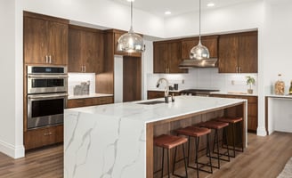Modern kitchen renovation project in London, Ontario by 17 Renovations.