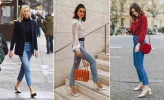 MULHER COM CALÇA JEANS SKINNY