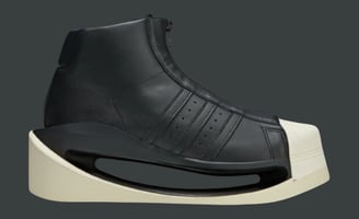 a pair of black  sneakers with a off-white sole, adidas Y-3 Gendo Pro Model