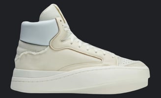 a off-white sneaker with soft blue,  basket sneaker adidas Y-3 Centennial High. 