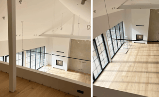 Klasikinio stiliaus pastatas su antresole