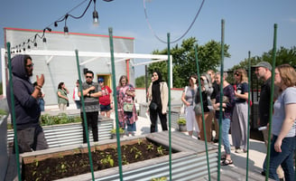 Tour of rooftop garden