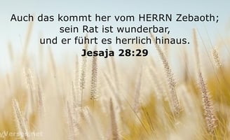 Auch das kommt vom Herrn, er führt es herrlich hinaus