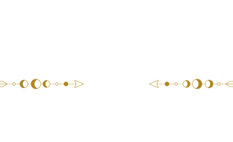 Black and white outline of hierophant tarot card with half moon and arrows