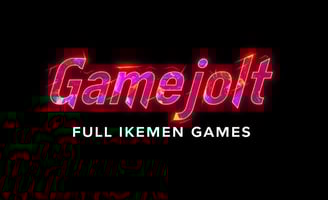 Black background logo with words Gamejolt Full Ikemen Games