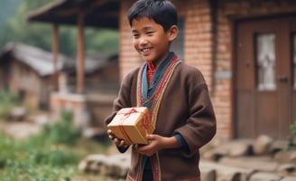 A festive market stall is filled with a variety of colorful toys and handcrafted items. Shelves and tables are crowded with wooden puzzles, decorative figures, heart-shaped ornaments, and stacking toys. Baskets on the lower sections contain more toys, and the overall scene is vibrant and lively.