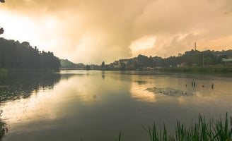 Serene, calm and quiet Mirik at dawn.