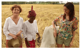 Susan in a field, more accurately Susan Sarandon, her daughter Eva