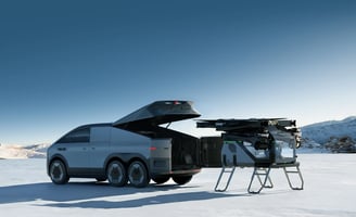 a vehicle with a camera attached to it