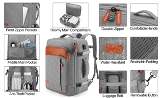 Lumesner carry-on backpack