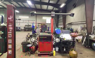 Alignment equipment at Papa D's