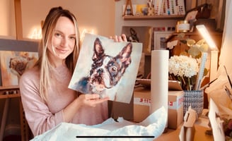 Showing a fine art print of one of my paintings