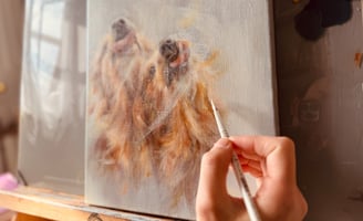Painting an original painting on canvas