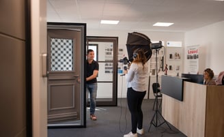 Tournage de film d'entreprise sur site avec videaste pro