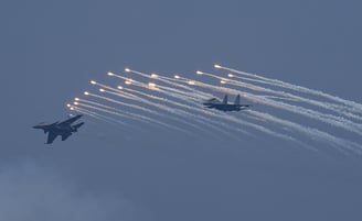 Su-30MKI Deploying Flares