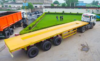 MS Engg Works Flatbed Trailer – ideal for oversized and coil cargo.