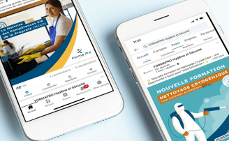 Réalisation : Postes réseaux sociaux pour Forma Pro hygiène et sécurité - Amy Atelier Graphique