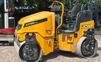 Twin-drum roller hire on new driveway in Oldbury