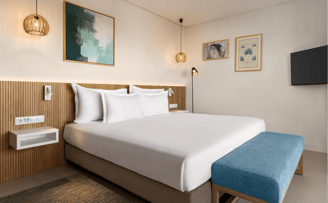 Modern double room at Wyndham Residences Alvor Beach, Portugal