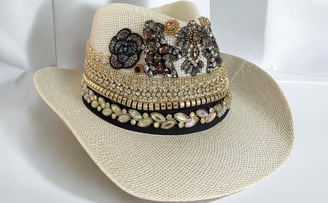 a hat with a hat on top of a white background