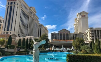 Caesars Palace entrance in Las Vegas