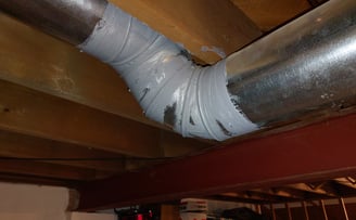 Wisconsin Duct sealed with mastic