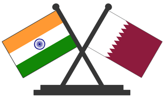 India Qatar Flag