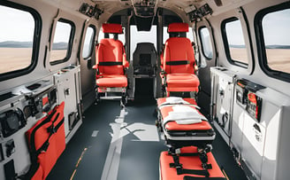 Interior of medical transport aircraft