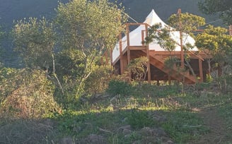 A short walk up the hill to your retreat