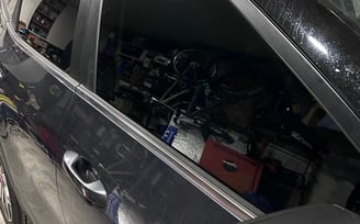 Example of 303 Customs window tint application on a car.