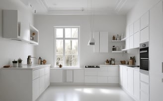 white and brown wooden kitchen cabinet
