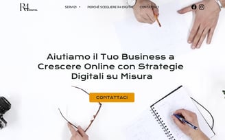 Homepage Sito Web R4 Digital