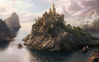 Les bases de la création d'univers, une forteresse sur un rocher