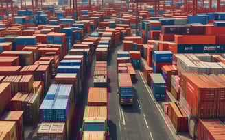 several cargo containers