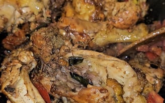 Poulet fumé frit