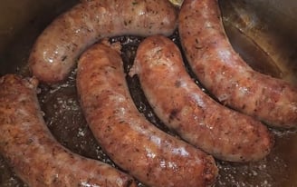 saucisses frit